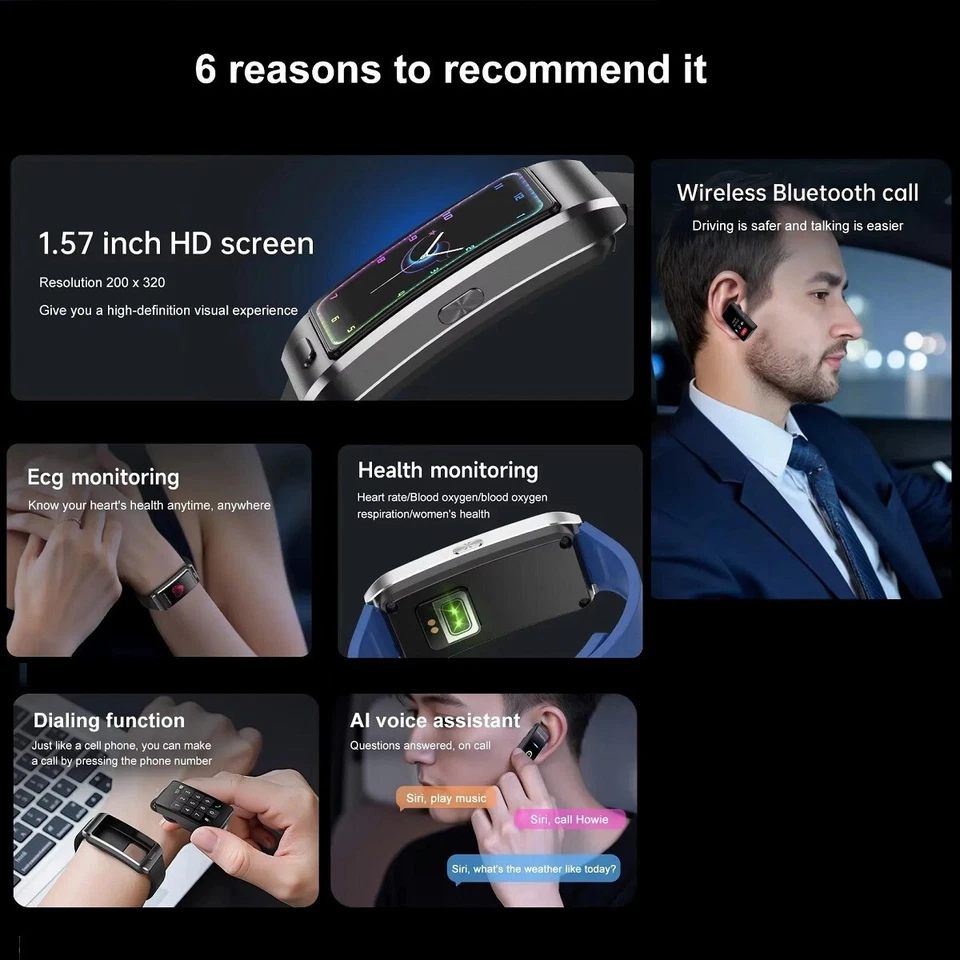 Z15 Max Smartwatch TWS Headset 2 In 1 Armband Bluetooth Anruf Gesundheitsmonitor - Bild 3 von 4