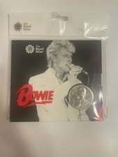 DAVID BOWIE MUSIC LEGENDS FIVE POUND £5 UK COIN 2020 ROYAL MINT SEALED PACK BU