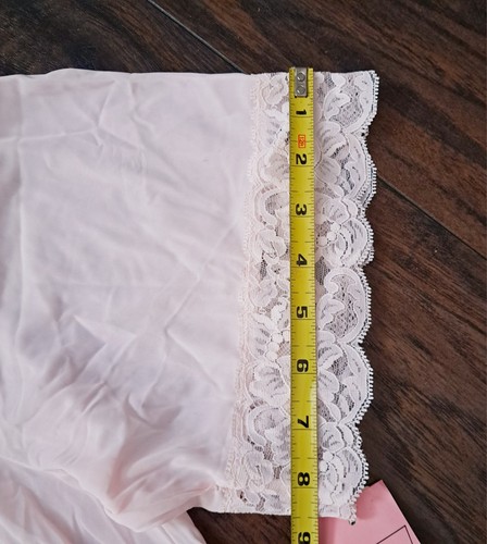 VTG NOS Shadowline Nightgown 36051 Women's Med Pink Nylon Lace Trim Coquette - Picture 17 of 18