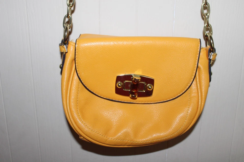 Merona желтый искусственной кожи маленькая сумка через плечо сумочка - Изображение 3 из 4