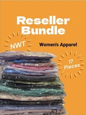 Clothing Wholesale Lot 17 Pieces Assorted Random Sizes Mostly Blouses and Shirts