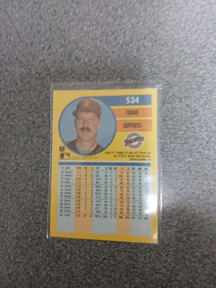 Craig Lefferts Signed In Person 1991 Fleer Padres Card A8 - Image 4 of 4