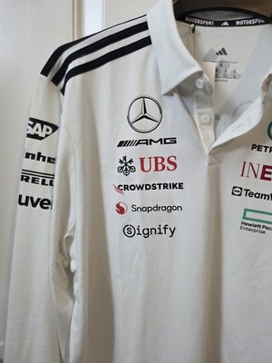 Adidas Mercedes AMG Petronas Formula 1 Team Polo Long Sleeve Shirt