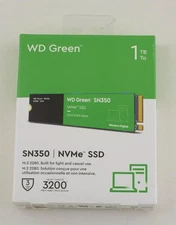 Western Digital 1TB WD Green SN350 NVMe Internal SSD, QLC - WDS100T3G0C-00AZL0