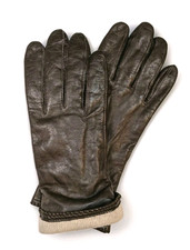 Vintage Grandoe Dark Brown Buttery Leather Winter Gloves Womens Size 8 Lined