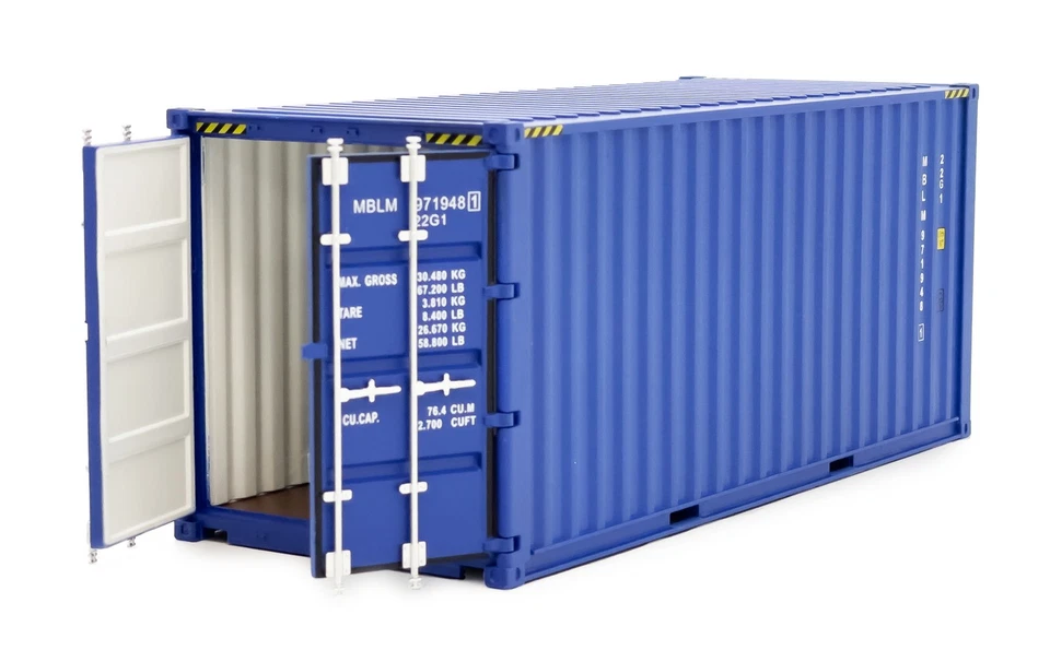 MARGE MODELS, Container marittimo di colore blu 20 piedi, 1/32,  MAR2323-01 - Immagine 2 di 3