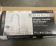 Glacier Bay 1-Handle Pull-Down Sprayer Kitchen Faucet w/ Soap Dispenser Chrome