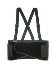CLC 38 in to 47 in. Elastic Support Belt with Suspenders Back Support Belt Black