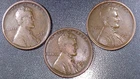 1920 D Lincoln Wheat Penny Collection Of Three Coins