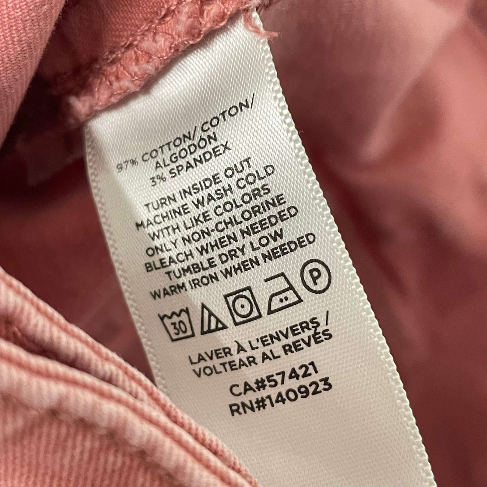 LOFT Pants Size 6 Pink Patch Pockets Button Fly A… - image 4