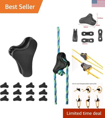 12Pack Ultralight Guyline Tensioners Tent Guyline Cord Rope Adjuster for Outd...
