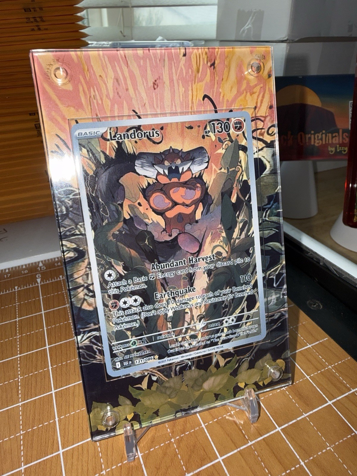 Landorus 131/086 English Illustration Rare Pokemon TCG Extended Art Case