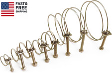 65pcs Adjustable Steel Double Wire Tube Hose Clamp Assortment Kit 8 Sizes Stee