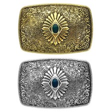 Western Belt Buckle for Men, Big Turquoise Belt Buckle for Cowboy, star 1 Pcs