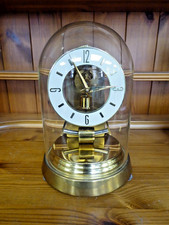 Vintage Kundo Kieninger Obergfell Glass Dome Clock Electromagnetic Pendulum