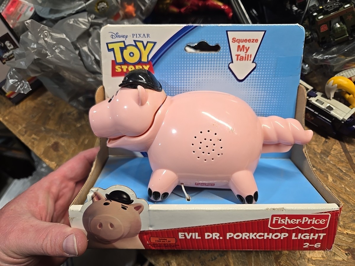 Disney Pixar Toy Story 3 Evil Dr. Porkchop Light Flashlight Fisher