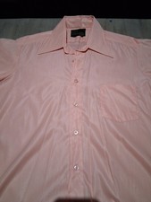 Vintage 70s Sears The Mens Store Peach Shirt Golden Comfort Stretch Adult Large