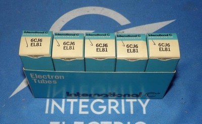 Lot of 5 NIB International 6CJ6 EL81 Electron Vacuum Tubes + 90 Day Warranty