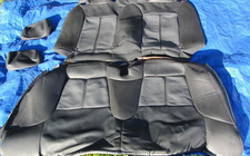 04-11 Saab 9-3 Aero Oem Blackgray Convertible Rear Leather Seat Covers 4 Pieces 04-11 Saab 9-3 Aero Oem Blackgray Convertible Rear Leather Seat Covers 4 Pieces