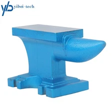 24LB Single Horn Iron Anvil Cast Blacksmith Tools Round Horn Polished Rugged