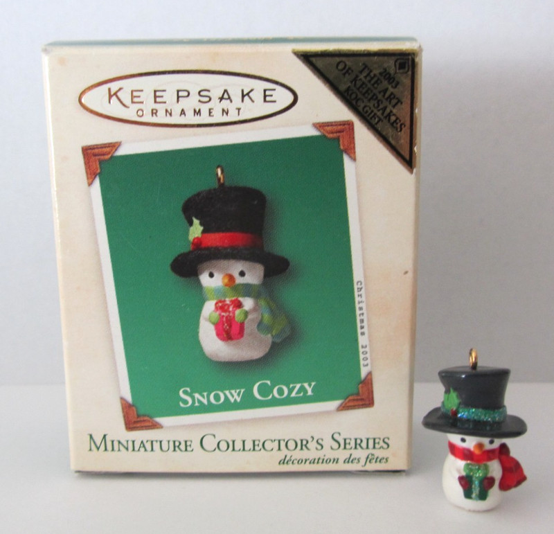 2003 Hallmark Snow Cozy #2 Repaint KOC Gift Miniature Ornament