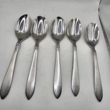 Oneida Simba 18/0 Stainless PLACE SOUP SPOONS 7 1/4" Set Of 5 Flatware