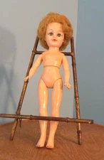1958 Vogue Jan doll 10.5" vinyl jointed Auburn Bubble Cut Sleepy Eyes Twist Turn
