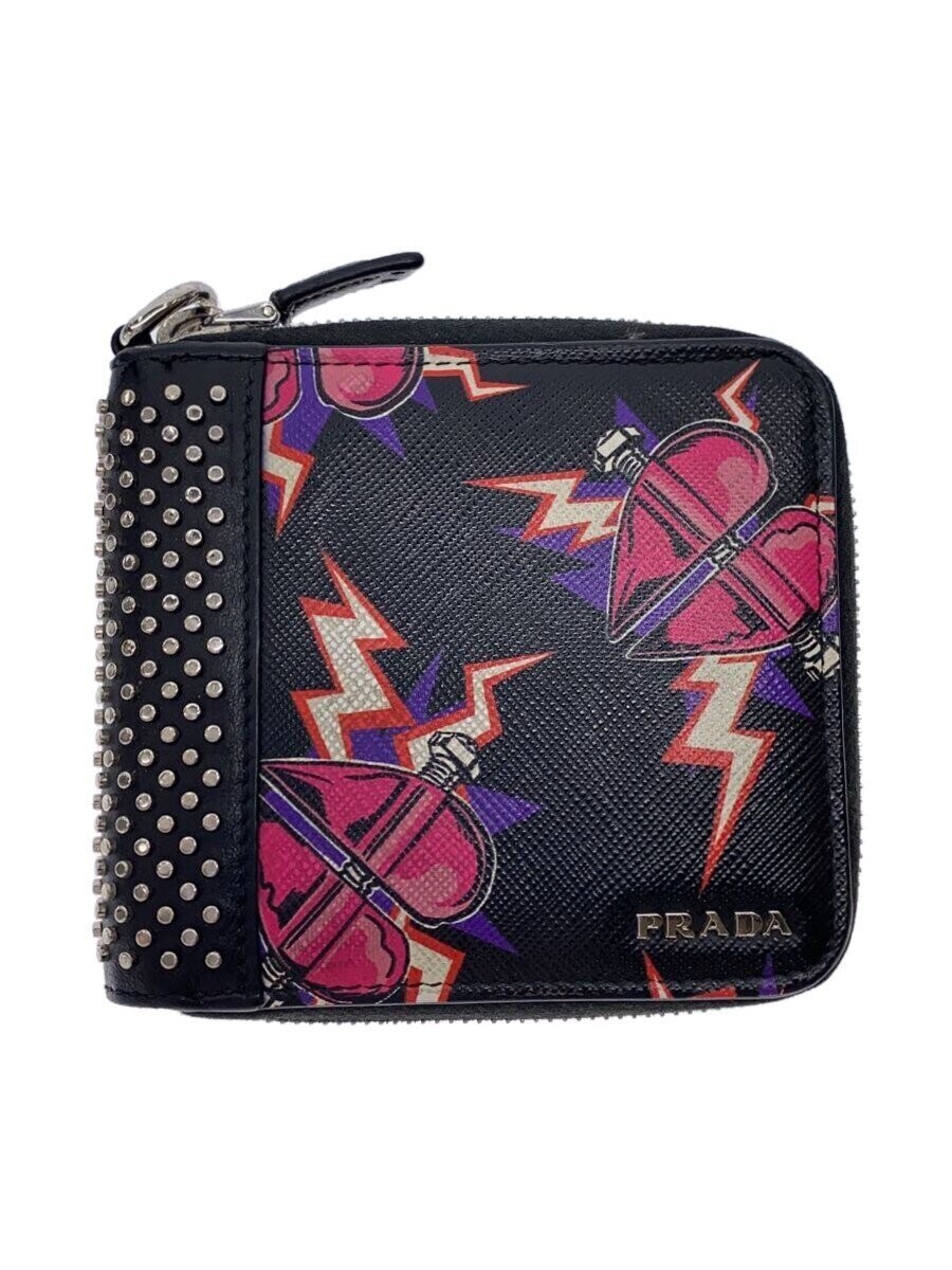 PRADA Black Leather Bifold Wallet for Men