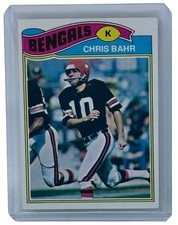 Chris Bahr 1977 Topps Football Rookie Card Cincinnati Bengals RC #311. rookie card picture