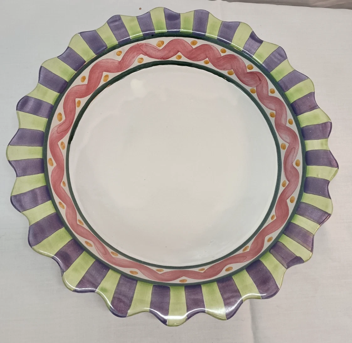 2014 MacKenzie Childs Piccadilly 12" Pie Dish
