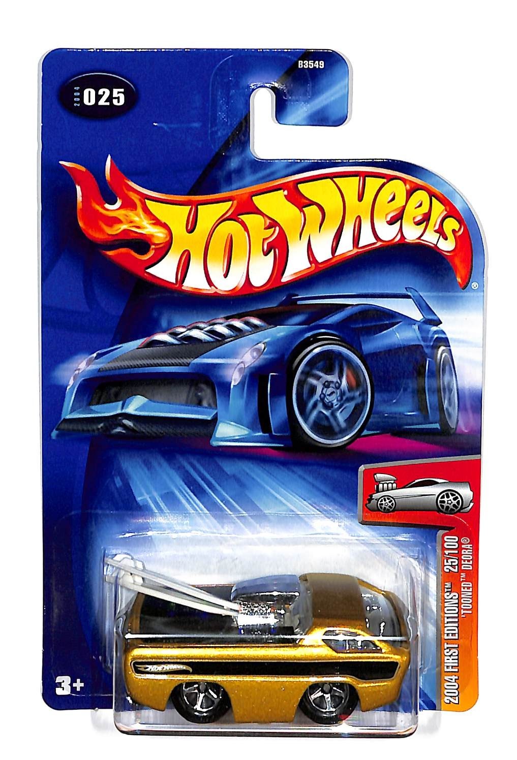 2004 Hot Wheels #25 First Editions TOONED DEORA Gold WO/Surfboards w/Chrome 5 Sp