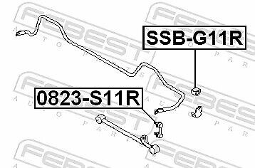 FEBEST SSB-G11R Stabilisatorhalterung für SUBARU - Bild 2 von 7