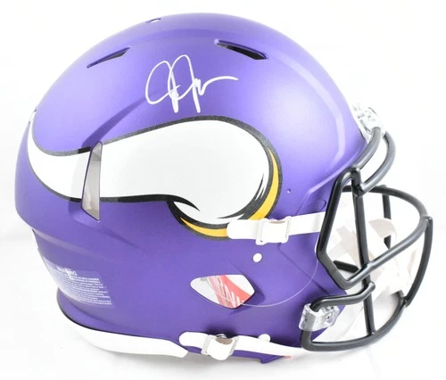 Justin Jefferson Autographed Vikings F/S Speed Authentic Helmet - Beckett W Holo