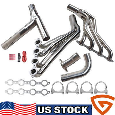 Long Tube Headers For 99-06 Chevy GMC Sierra Silverado 4.8/5.3/6.0 W/ Y Y Pipe