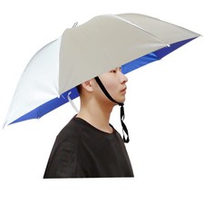 37in Umbrella Hat Folding Fishing Cap UV Rain Protection Headwear