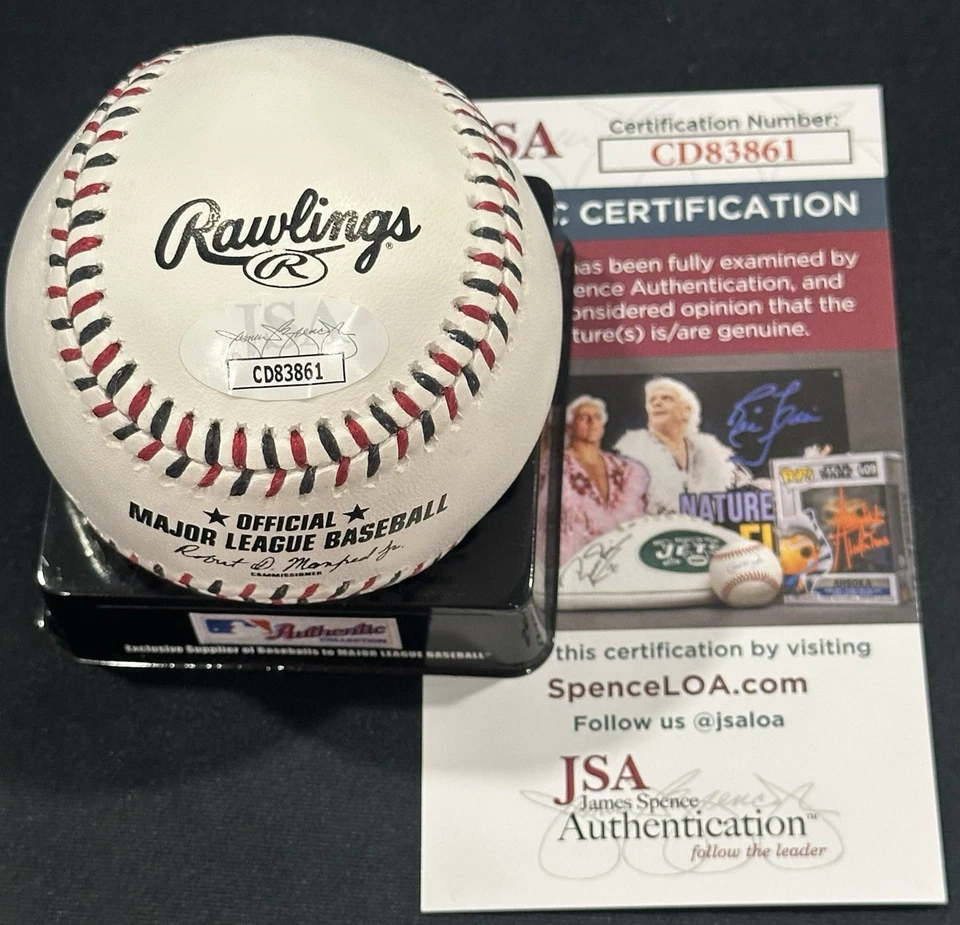 Terry Francona Signed Reds Team Stitch Logo Baseball Autographed Auto JSA COA - Image 2 of 2