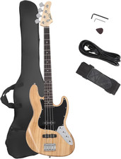 4 String Electric Bass Guitar Set with Bag, Amp Cord Beginner Kit