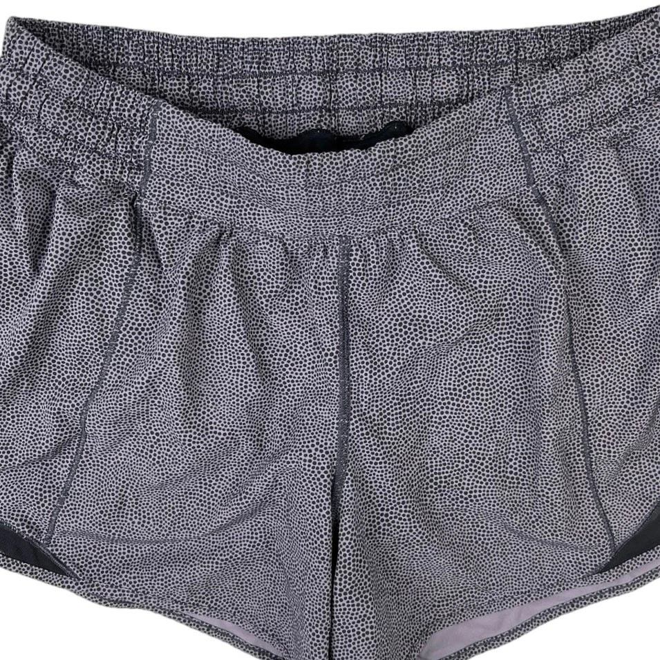 Pantalones Cortos Atléticos para Mujer Lululemon Negros Gris Lunares Tiro Alto Talla M Foto 3 de 4