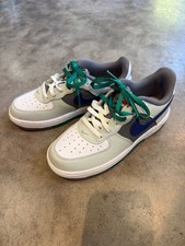Nike Court Borough Low 2 SE Boys Size 1Y White Green Blue DQ7770-100