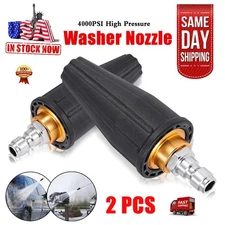 2Pcs 1/4" High Pressure Washer Rotating Turbo Nozzle Spray Tip 4.0 GPM 4000PSI