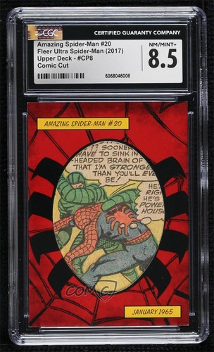 2017 Fleer Ultra Marvel Spider-Man Single Comic Cut Panel #CP8 CGC 8.5 p1l