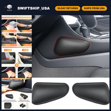 2PCS Memory Foam Car Knee Cushion Pad Door Armrest Pad - Full Coverage, Carbon