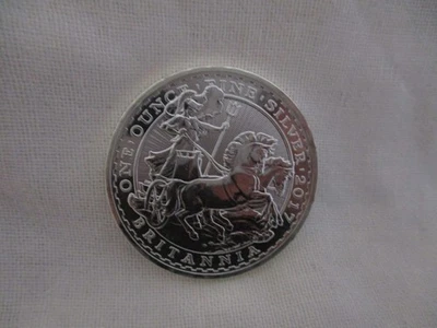 Royal Mint 2017 QEII 20th Anniversary Chariot Britannia Privy 1oz Silver Coin - Image 1 of 4
