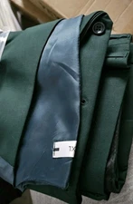 Men's Green Suit Pants, Vest, and Tie
