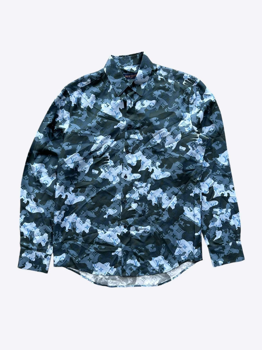 Louis Vuitton Silk Regular Size Casual Button-Down Shirts for Men