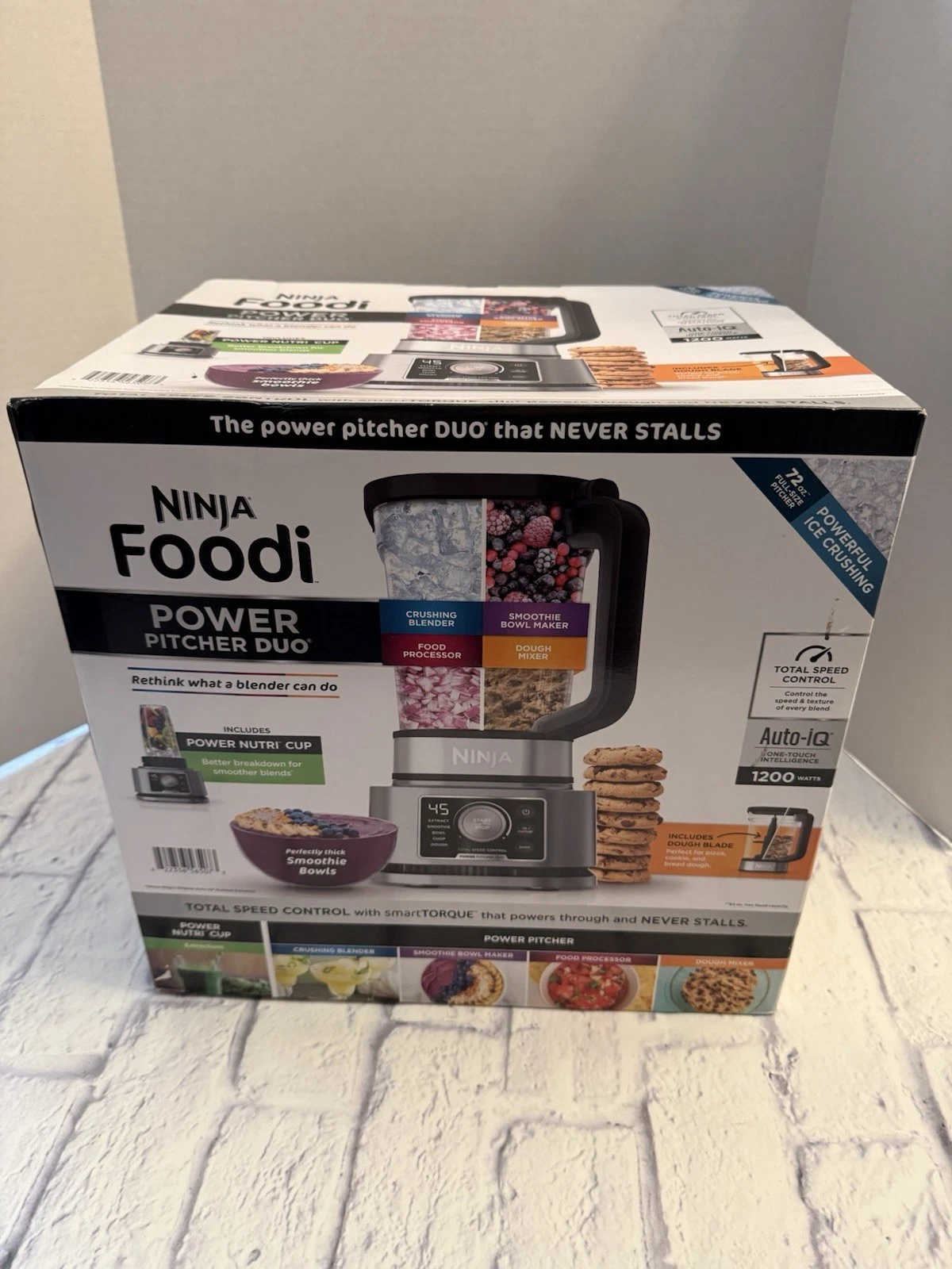 Ninja Foodi POWER BLENDER & FOOD PROCESSOR 1200W AUTO-IQ, SS200 NEW
Opens in a new window or tab