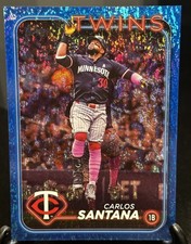 2024 Topps Update #US224 Carlos Santana Blue Holofoil #/999