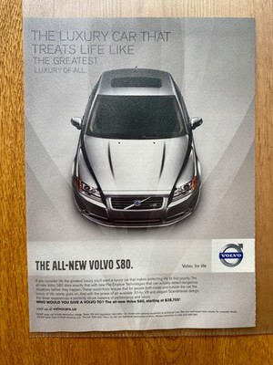 The All-New Volvo S80 Volvo. for life.  2007 Vintage Ad Werbung Reklame