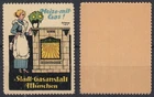 Advertising Stamp Municipal Gas Institute Munich "Heater with Gas" [sz1303]