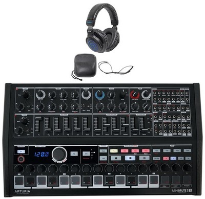 Arturia Minibrute 2S NOIR USB MIDI Analog Sequencer Synthesizer+Headphones